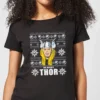 Marvel Thor Face Women's Christmas T-Shirt - Black -Cheap Christmas Franchises Store 11963280 1084627067018547