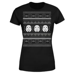 Star Wars Stormtrooper Knit Women's Christmas T-Shirt - Black 11 Star Wars Stormtrooper Knit Women's Christmas T-Shirt - Black -Cheap Christmas Franchises Store 11963310 7134627068894312