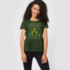 DC COMICS DC Aquaman Knit Women's Christmas T-Shirt - Forest Green 9 DC COMICS DC Aquaman Knit Women's Christmas T-Shirt - Forest Green -Cheap Christmas Franchises Store 11963320 1874627069093770