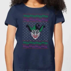 DC COMICS DC Joker Knit Women's Christmas T-Shirt - Navy