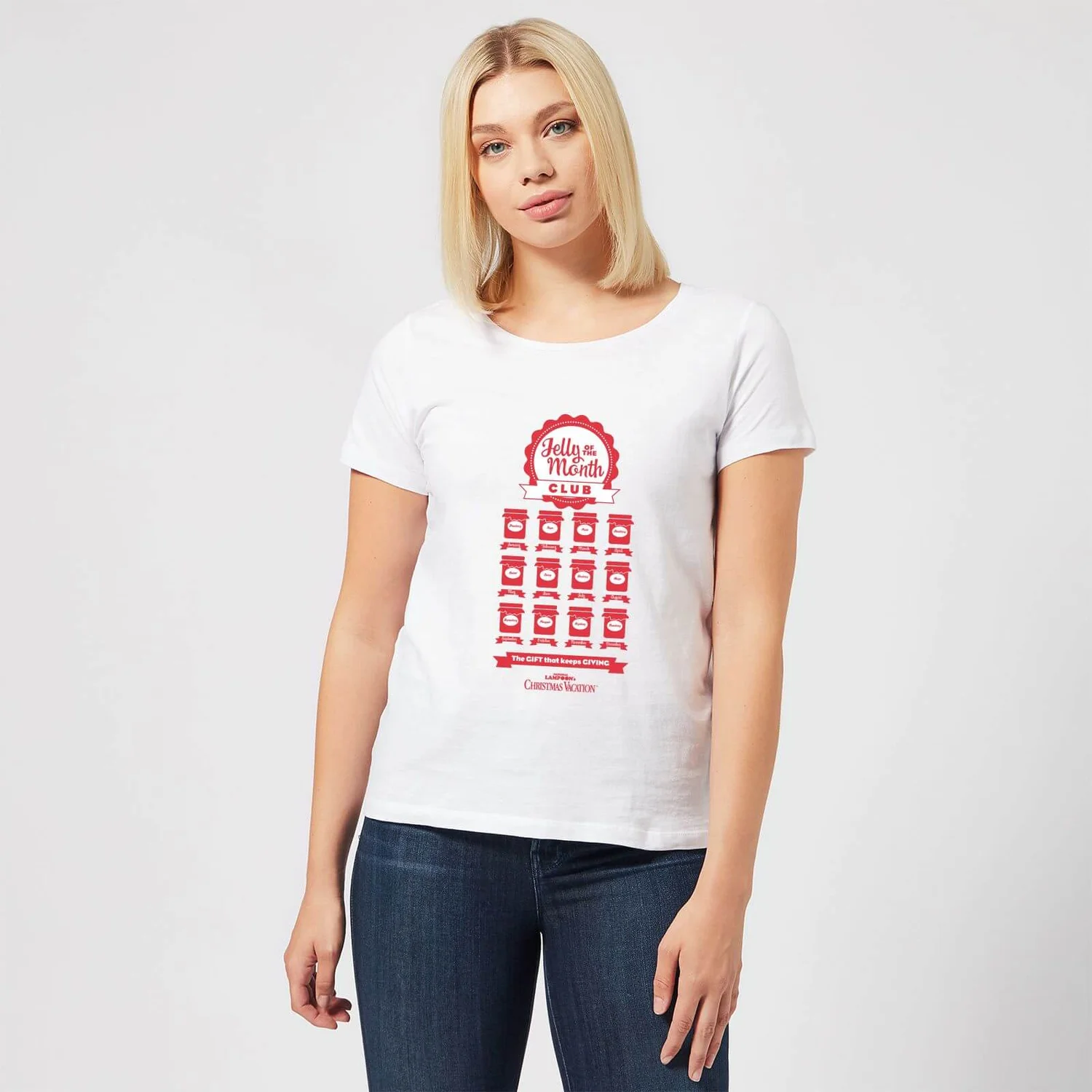 National Lampoon Jelly Of The Month Club Women's Christmas T-Shirt - White 5 National Lampoon Jelly Of The Month Club Women's Christmas T-Shirt - White - Image 3