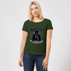 Star Wars Darth Vader Humbug Women's Christmas T-Shirt - Forest Green -Cheap Christmas Franchises Store 11963375 1454627072410045