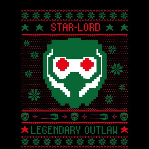 Marvel Guardians Of The Galaxy Star-Lord Pattern Women's Christmas T-Shirt - Black 4 Marvel Guardians Of The Galaxy Star-Lord Pattern Women's Christmas T-Shirt - Black - Image 2