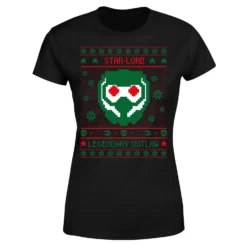 Marvel Guardians Of The Galaxy Star-Lord Pattern Women's Christmas T-Shirt - Black 11 Marvel Guardians Of The Galaxy Star-Lord Pattern Women's Christmas T-Shirt - Black -Cheap Christmas Franchises Store 11963402 1514627075430187