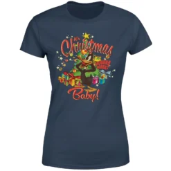 Looney Tunes Its Christmas Baby Women's Christmas T-Shirt - Navy -Cheap Christmas Franchises Store 11963419 2644627076133255