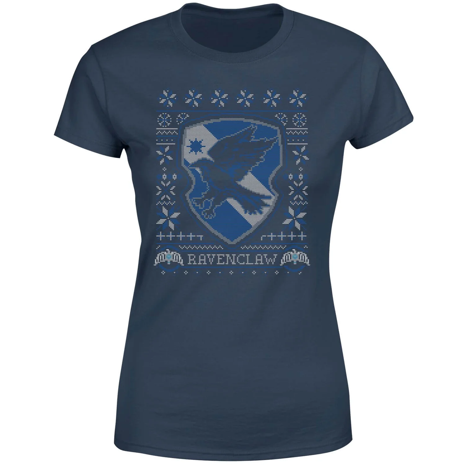Harry Potter Ravenclaw Crest Women's Christmas T-Shirt - Navy 7 Harry Potter Ravenclaw Crest Women's Christmas T-Shirt - Navy - Image 5