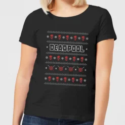 Marvel Deadpool Women's Christmas T-Shirt - Black