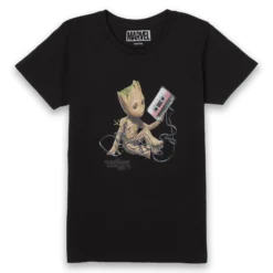Marvel Guardians Of The Galaxy Groot Tape Women's Christmas T-Shirt - Black -Cheap Christmas Franchises Store 11963556 1044912956778485