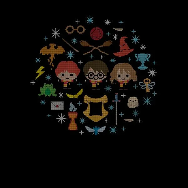 Harry Potter Characters Women's Christmas T-Shirt - Black 4 Harry Potter Characters Women's Christmas T-Shirt - Black - Image 2