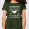 DC COMICS DC Superman Women's Christmas T-Shirt - Forest Green -Cheap Christmas Franchises Store 11963620 1564627060171746
