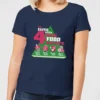 Elf Food Groups Women's Christmas T-Shirt - Navy -Cheap Christmas Franchises Store 11963644 8344627061004345