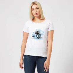 Star Wars AT-AT Reindeer Women's Christmas T-Shirt - White -Cheap Christmas Franchises Store 11963668 2134627062265191