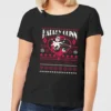DC COMICS DC Harley Quinn Women's Christmas T-Shirt - Black -Cheap Christmas Franchises Store 11963705 3774627063662084