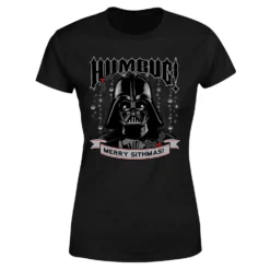 Star Wars Darth Vader Humbug Women's Christmas T-Shirt - Black -Cheap Christmas Franchises Store 11963725 1644627065353718