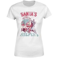 DC COMICS DC Santa's Helpers Women's Christmas T-Shirt - White -Cheap Christmas Franchises Store 11963745 1364627066377456