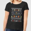 Disney Muppets Pattern Women's Christmas T-Shirt - Black -Cheap Christmas Franchises Store 11963775 3214627067826246