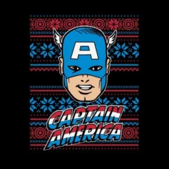 Marvel Captain America Face Women's Christmas T-Shirt - Black -Cheap Christmas Franchises Store 11963785 1114627068588186