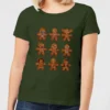 Star Wars Gingerbread Characters Women's Christmas T-Shirt - Forest Green -Cheap Christmas Franchises Store 11963805 1674627069207044
