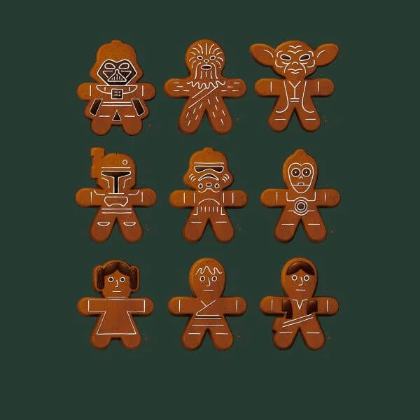 Star Wars Gingerbread Characters Women's Christmas T-Shirt - Forest Green 4 Star Wars Gingerbread Characters Women's Christmas T-Shirt - Forest Green - Image 2