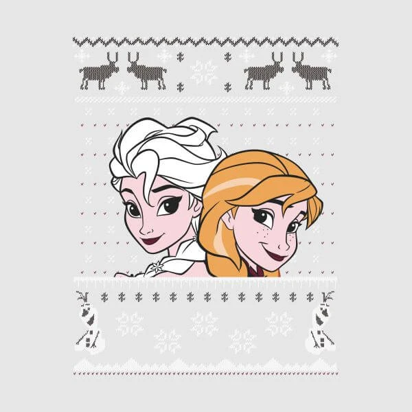 Disney Frozen Elsa And Anna Women's Christmas T-Shirt - Grey 4 Disney Frozen Elsa And Anna Women's Christmas T-Shirt - Grey - Image 2