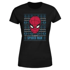 Marvel Spider-Man Women's Christmas T-Shirt - Black 11 Marvel Spider-Man Women's Christmas T-Shirt - Black -Cheap Christmas Franchises Store 11963917 6064627076613246