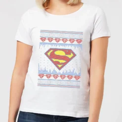 DC COMICS DC Supergirl Knit Women's Christmas T-Shirt - White