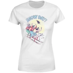 DC COMICS DC Snow Day! Women's Christmas T-Shirt - White -Cheap Christmas Franchises Store 11963957 6404627090818603