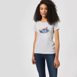 Looney Tunes Peace Among Earthlings Women's Christmas T-Shirt - Grey -Cheap Christmas Franchises Store 11963974 2074627080825528