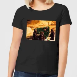 Star Wars Jawas Christmas Tree Women's Christmas T-Shirt - Black