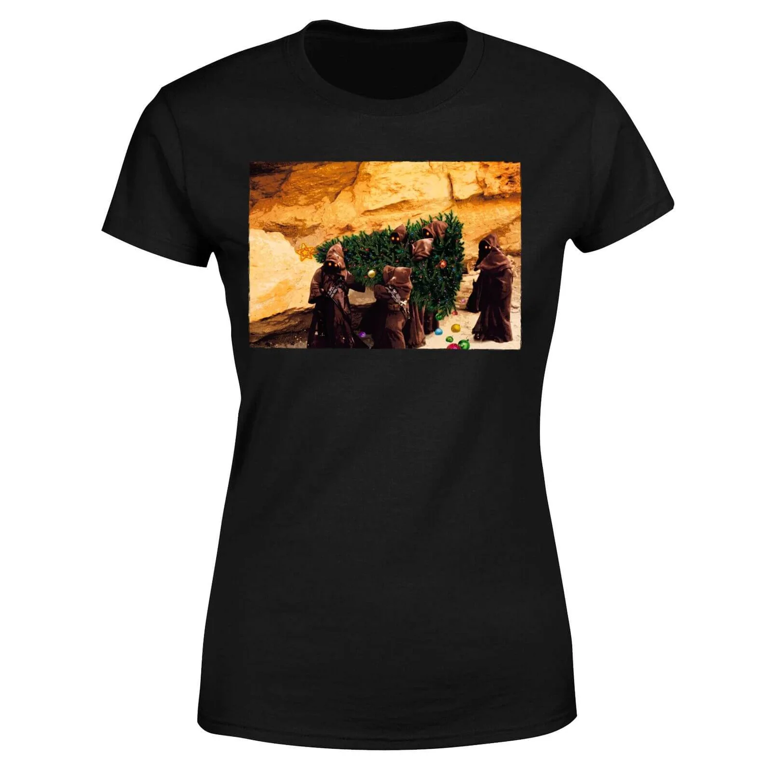 Star Wars Jawas Christmas Tree Women's Christmas T-Shirt - Black 7 Star Wars Jawas Christmas Tree Women's Christmas T-Shirt - Black - Image 5