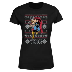 Marvel Thor Women's Christmas T-Shirt - Black 11 Marvel Thor Women's Christmas T-Shirt - Black -Cheap Christmas Franchises Store 11964059 6954627059236151