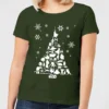 Star Wars Character Christmas Tree Women's Christmas T-Shirt - Forest Green