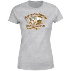 National Lampoon R.V. Women's Christmas T-Shirt - Grey -Cheap Christmas Franchises Store 11964100 9034627060991625
