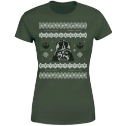 Star Wars Darth Vader Knit Women's Christmas T-Shirt - Forest Green 11 Star Wars Darth Vader Knit Women's Christmas T-Shirt - Forest Green -Cheap Christmas Franchises Store 11964110 6444627061693823