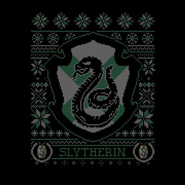 Harry Potter Slytherin Crest Women's Christmas T-Shirt - Black 4 Harry Potter Slytherin Crest Women's Christmas T-Shirt - Black - Image 2