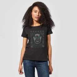 Harry Potter Slytherin Crest Women's Christmas T-Shirt - Black 9 Harry Potter Slytherin Crest Women's Christmas T-Shirt - Black -Cheap Christmas Franchises Store 11964211 1734627066211895