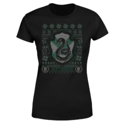 Harry Potter Slytherin Crest Women's Christmas T-Shirt - Black 11 Harry Potter Slytherin Crest Women's Christmas T-Shirt - Black -Cheap Christmas Franchises Store 11964211 3344627066294776