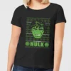 Marvel Hulk Face Women's Christmas T-Shirt - Black 1 Marvel Hulk Face Women's Christmas T-Shirt - Black -Cheap Christmas Franchises Store 11964221 5744627066346592