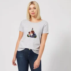 Star Wars Mistletoe Kiss Women's Christmas T-Shirt - Grey -Cheap Christmas Franchises Store 11964258 1924627068480750