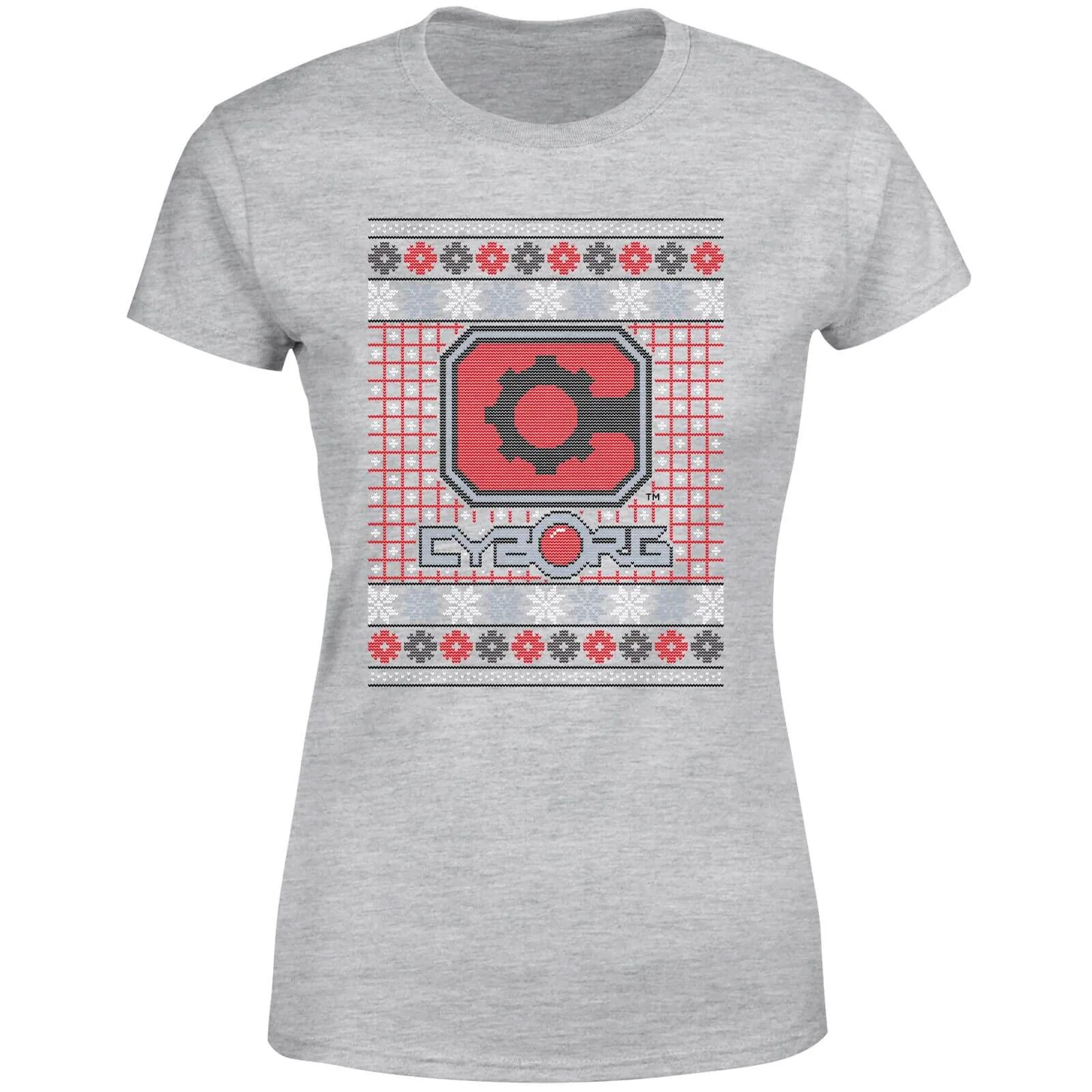 DC COMICS DC Cyborg Knit Women's Christmas T-Shirt - Grey 7 DC COMICS DC Cyborg Knit Women's Christmas T-Shirt - Grey - Image 5