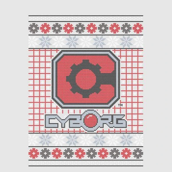 DC COMICS DC Cyborg Knit Women's Christmas T-Shirt - Grey 4 DC COMICS DC Cyborg Knit Women's Christmas T-Shirt - Grey - Image 2