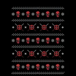 Marvel Deadpool Faces Women's Christmas T-Shirt - Black -Cheap Christmas Franchises Store 11964278 4074627069315194
