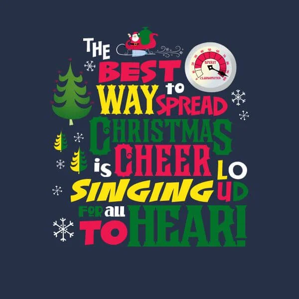 Elf Christmas Cheer Women's Christmas T-Shirt - Navy 4 Elf Christmas Cheer Women's Christmas T-Shirt - Navy - Image 2