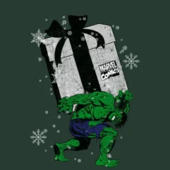 Marvel The Incredible Hulk Christmas Present Women's Christmas T-Shirt - Forest Green -Cheap Christmas Franchises Store 11964363 1714627073703093