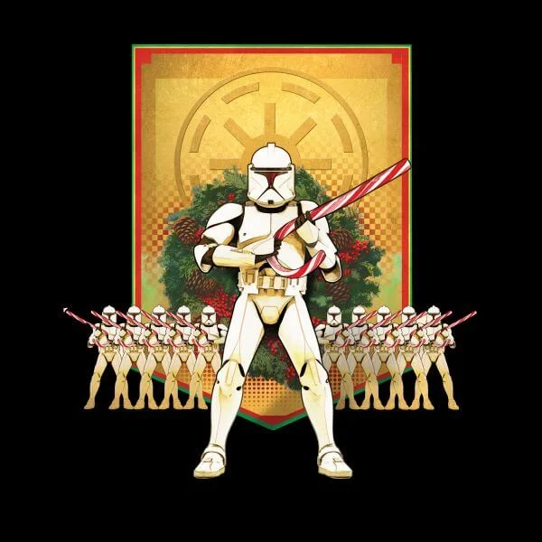 Star Wars Candy Cane Stormtroopers Women's Christmas T-Shirt - Black 4 Star Wars Candy Cane Stormtroopers Women's Christmas T-Shirt - Black - Image 2