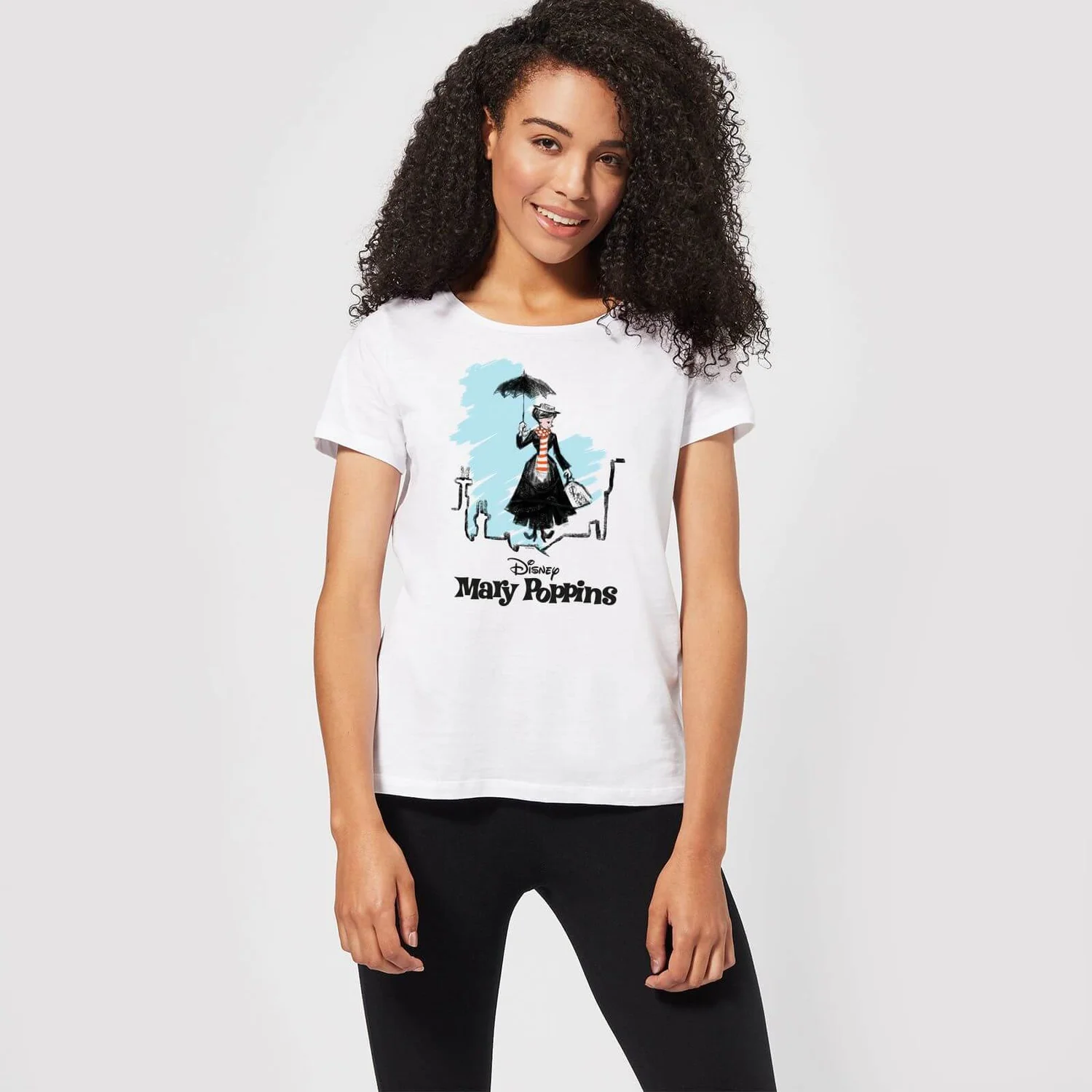 Disney Mary Poppins Rooftop Landing Women's Christmas T-Shirt - White 5 Disney Mary Poppins Rooftop Landing Women's Christmas T-Shirt - White - Image 3