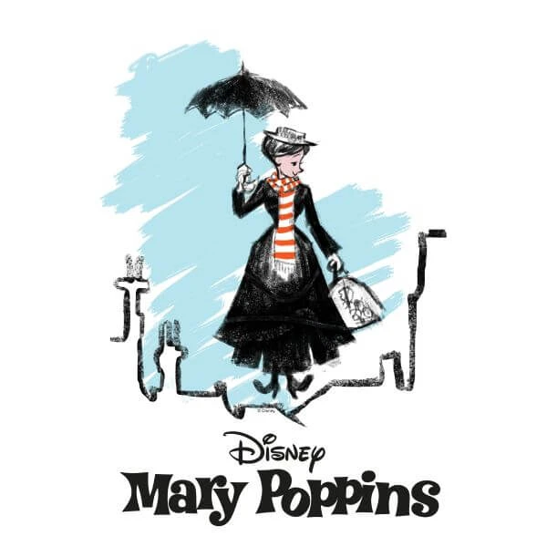 Disney Mary Poppins Rooftop Landing Women's Christmas T-Shirt - White 4 Disney Mary Poppins Rooftop Landing Women's Christmas T-Shirt - White - Image 2