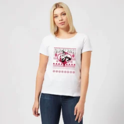 DC COMICS DC Harley Quinn Women's Christmas T-Shirt - White -Cheap Christmas Franchises Store 11964590 1934627062703233
