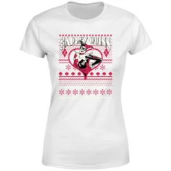 DC COMICS DC Harley Quinn Women's Christmas T-Shirt - White -Cheap Christmas Franchises Store 11964590 2134627062728610