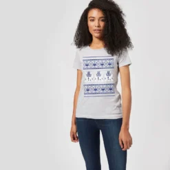 Star Wars R2-D2 Knit Women's Christmas T-Shirt - Grey 9 Star Wars R2-D2 Knit Women's Christmas T-Shirt - Grey -Cheap Christmas Franchises Store 11964600 1234627062891423